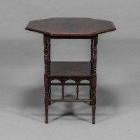 H. W. Batley Made by Collinson & Lock Attributed, Aesthetic Movement Rosewood Octagonal Side Table - Thumbnail 2