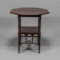 H. W. Batley Made by Collinson & Lock Attributed, Aesthetic Movement Rosewood Octagonal Side Table - Thumbnail 8