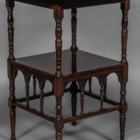 H. W. Batley Made by Collinson & Lock Attributed, Aesthetic Movement Rosewood Octagonal Side Table - Thumbnail 10