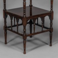 H. W. Batley Made by Collinson & Lock Attributed, Aesthetic Movement Rosewood Octagonal Side Table - Thumbnail 12