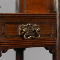 Thomas Jeckyll Attributed, Made by William Walker & Sons. Rare Anglo-Japanese Octagonal Walnut Partner Desk - Thumbnail 33