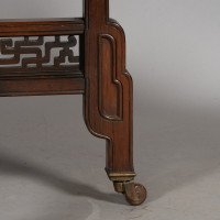Thomas Jeckyll, attributed. Made by William Walker & Sons. A Rare Anglo-Japanese Octagonal Walnut Partner Desk - Thumbnail 40