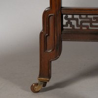 Thomas Jeckyll, attributed. Made by William Walker & Sons. A Rare Anglo-Japanese Octagonal Walnut Partner Desk - Thumbnail 42