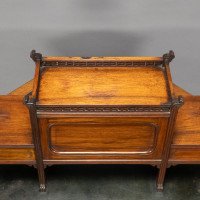 Thomas Jeckyll, attributed. Made by William Walker & Sons. A Rare Anglo-Japanese Octagonal Walnut Partner Desk - Thumbnail 14