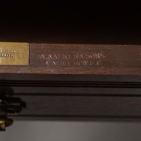 Thomas Jeckyll, attributed. Made by William Walker & Sons. A Rare Anglo-Japanese Octagonal Walnut Partner Desk - Thumbnail 48