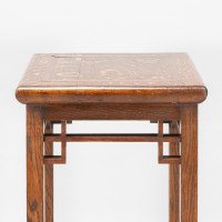 E. W. Godwin Probably Made by William Watt. Anglo-Japanese Oak & Lattice Statue Stand with Wide Inlaid Top - Thumbnail 10