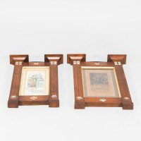 Herbert Davis Richter, Pair of Arts & Crafts Oak Pictures in the Original Frames - Thumbnail 9