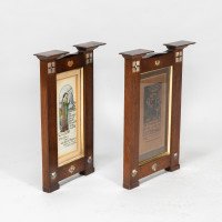 Herbert Davis Richter, Pair of Arts & Crafts Oak Pictures in the Original Frames - Thumbnail 10
