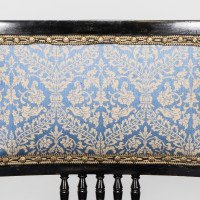 H. W. Batley or E. W. Godwin for Collinson & Lock Attributed. Aesthetic Movement Ebonised Walnut Armchair - Thumbnail 10