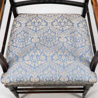 H. W. Batley or E. W. Godwin for Collinson & Lock Attributed. Aesthetic Movement Ebonised Walnut Armchair - Thumbnail 21