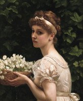 Sir Edward J. Poynter. A Pre-Raphaelite Charcoal Study of a Young Girl In the style of Edward Burne Jones - Thumbnail 7