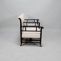 E. W. Godwin Attributed, Anglo-Japanese Ebonised Duet or Conversation Settee - Thumbnail 8