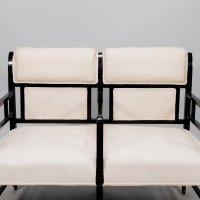 E. W. Godwin Attributed, Anglo-Japanese Ebonised Duet or Conversation Settee - Thumbnail 9