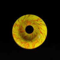 Pair of Mottled Yellow and Orange Glass Shades c.1930 - Thumbnail 5