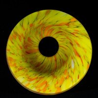 Pair of Mottled Yellow and Orange Glass Shades c.1930 - Thumbnail 6