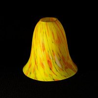 Pair of Mottled Yellow and Orange Glass Shades c.1930 - Thumbnail 11
