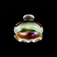 Steuben, Pulled Feather Iridescent Art Glass Shades with Ruffled Rim - Thumbnail 15