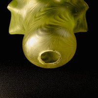 Arts & Crafts, c.1900 Swirled Vaseline Glass Shade with Ruffled Rim - Thumbnail 15
