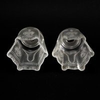 A Set of Three Acid-Etched Frosted Glass Shades with Intricate Floral & Garland Motifs - Thumbnail 19