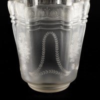 A Set of Three Acid-Etched Frosted Glass Shades with Intricate Floral & Garland Motifs - Thumbnail 21