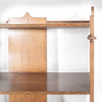 A Glasgow School Arts & Crafts Oak Buffet with Plank Sides & Central Plank Back - Thumbnail 10