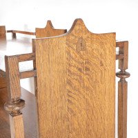 A Glasgow School Arts & Crafts Oak Buffet with Plank Sides & Central Plank Back - Thumbnail 11