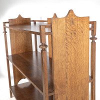 A Glasgow School Arts & Crafts Oak Buffet with Plank Sides & Central Plank Back - Thumbnail 12