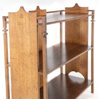 A Glasgow School Arts & Crafts Oak Buffet with Plank Sides & Central Plank Back - Thumbnail 14