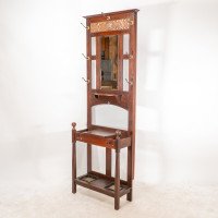 Shapland & Petter. An Arts & Crafts Mahogany Hallstand with a Copper Panel - Thumbnail 3