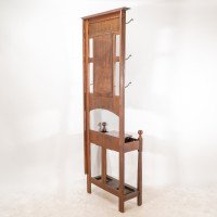 Shapland & Petter. An Arts & Crafts Mahogany Hallstand with a Copper Panel - Thumbnail 7