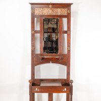 Shapland & Petter. An Arts & Crafts Mahogany Hallstand with a Copper Panel - Thumbnail 8