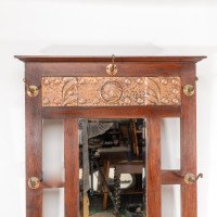 Shapland & Petter. An Arts & Crafts Mahogany Hallstand with a Copper Panel - Thumbnail 9