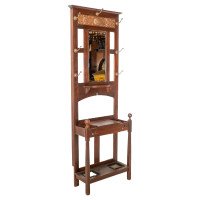 Shapland & Petter. An Arts & Crafts Mahogany Hallstand with a Copper Panel