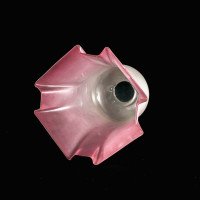 Pleated Bell-Shaped Frosted Glass Shade with a Flowing Design & Subtle Purple Hue - Thumbnail 6