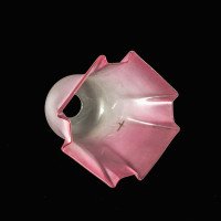 Pleated Bell-Shaped Frosted Glass Shade with Subtle Purple Hue - Thumbnail 7