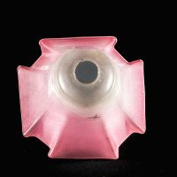 Pleated Bell-Shaped Frosted Glass Shade with Subtle Purple Hue - Thumbnail 16
