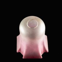 Pleated Bell-Shaped Frosted Glass Shade with Subtle Purple Hue - Thumbnail 17