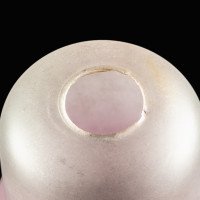 Pleated Bell-Shaped Frosted Glass Shade with Subtle Purple Hue - Thumbnail 18