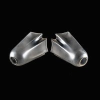 A Pair of Frosted Glass Shades with Gently Draped & Flowing Rims - Thumbnail 9