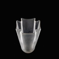 A Pair of Frosted Glass Shades with Gently Draped & Flowing Rims - Thumbnail 13