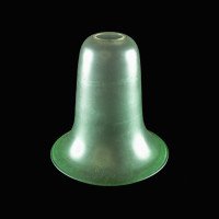 Arts & Crafts, Frosted Vaseline Glass Shade with Green-Tinted Rim (c.1900)