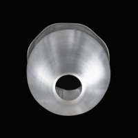 Arts & Crafts frosted glass shade with vertical ribbing and flared base c.1900 - Thumbnail 10