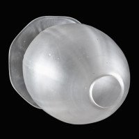 Arts & Crafts frosted glass shade with vertical ribbing and flared base c.1900 - Thumbnail 11