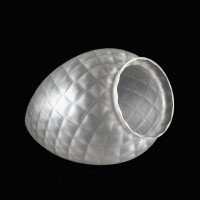 Frosted Glass Shade with Diamond Quilted Pattern & Tapered Teardrop Shape - Thumbnail 6