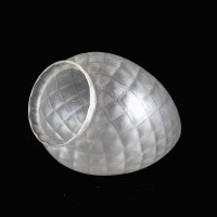 Frosted Glass Shade with Diamond Quilted Pattern & Tapered Teardrop Shape - Thumbnail 8