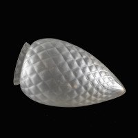 Frosted Glass Shade with Diamond Quilted Pattern & Tapered Teardrop Shape - Thumbnail 10