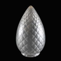 Frosted Glass Shade with Diamond Quilted Pattern & Tapered Teardrop Shape - Thumbnail 11