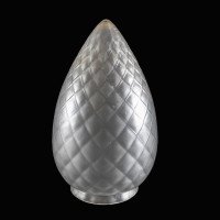 Frosted Glass Shade with Diamond Quilted Pattern & Tapered Teardrop Shape - Thumbnail 12