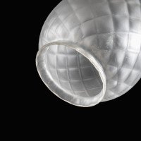 Frosted Glass Shade with Diamond Quilted Pattern & Tapered Teardrop Shape - Thumbnail 14