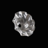 A Frosted Glass Shade with Flowing Swirl Design & Ruffled Undulating Rim - Thumbnail 12